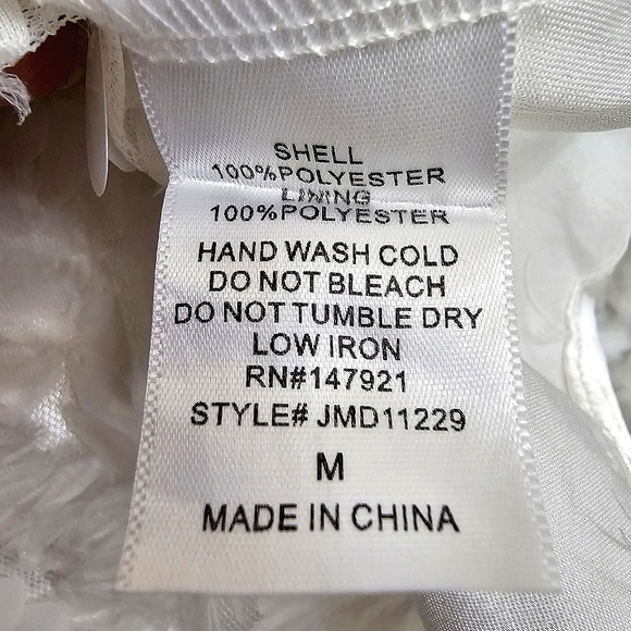 Nwot Just Me White Oval Sequined Spaghetti straps Cocktail Mini Dress - Picture 13 of 17